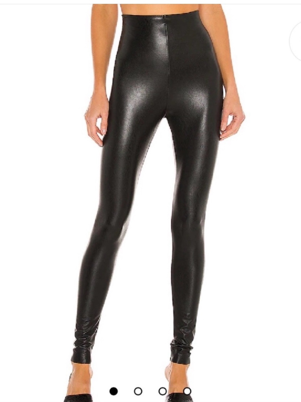 Commando Black Faux Leather High Rise Leggings Size S